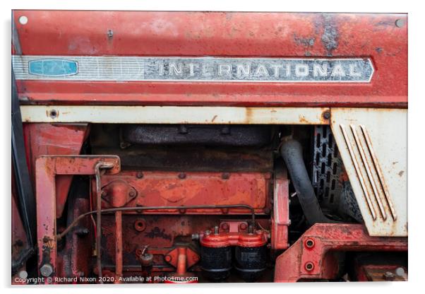 Vintage International 574 Tractor Acrylic by Richard Nixon