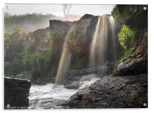 Hayburn Wyke Waterfall, Scarborough Acrylic by Lewis Gabell