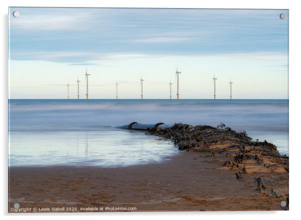 Teesside Wind Farm, Redcar Acrylic by Lewis Gabell