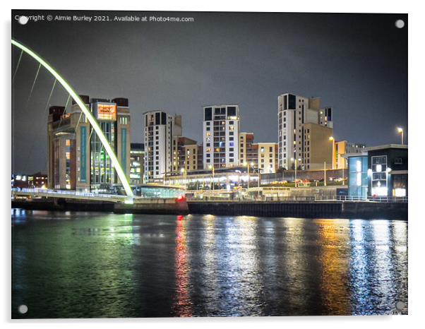 Gateshead Quayside  Acrylic by Aimie Burley