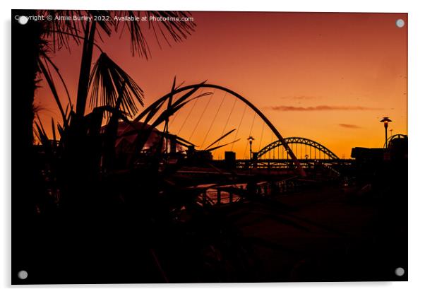 Bridges at sunset  Acrylic by Aimie Burley