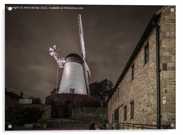 Fulwell Mill at Night Acrylic by Aimie Burley
