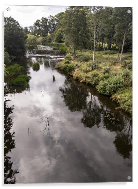River Aln, Alnwick Acrylic by Aimie Burley