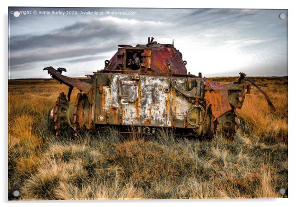 Abandoned Military Tank Acrylic by Aimie Burley