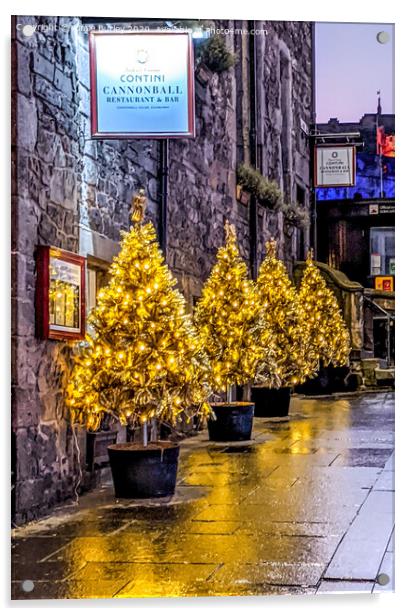 Christmas in Edinburgh   Acrylic by Aimie Burley