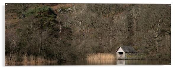Boathouse at Rydal Water Acrylic by Ann Goodall