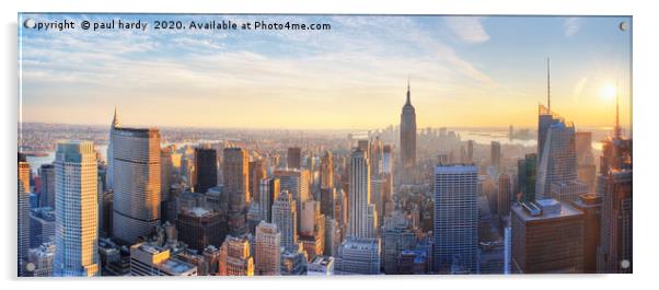 Panoramic panoramic view of Manhattan skyline Acrylic by conceptual images