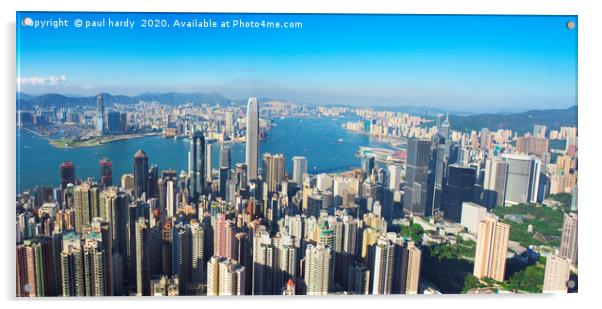 Hong Kong and Victoria Harbour from Victoria peak Acrylic by conceptual images