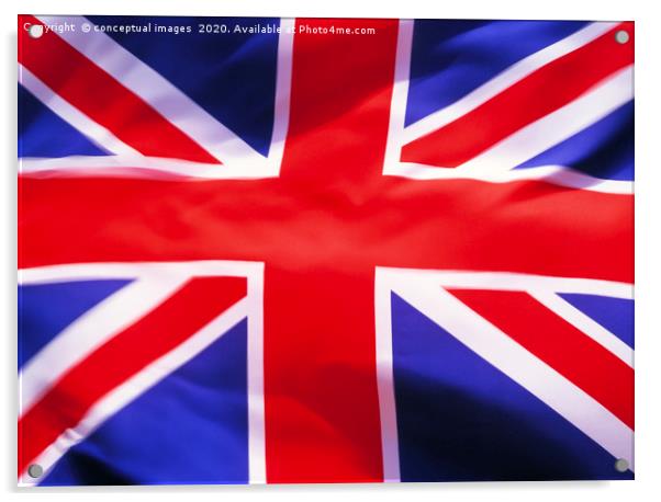 Union Jack Flag Acrylic by conceptual images