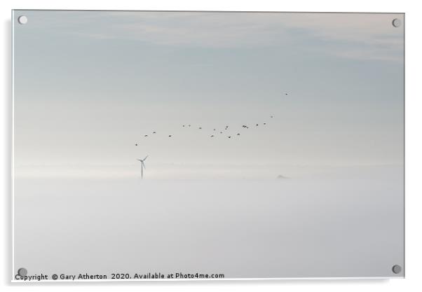 Foggy landscape, Mynachlog-ddu, Pembrokeshire Acrylic by Gary Atherton