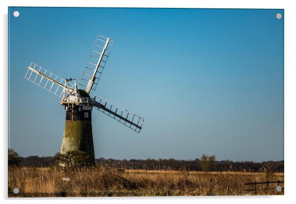 St Benets Drainage Mill on the River Thurne, Norfolk Acrylic by Chris Yaxley