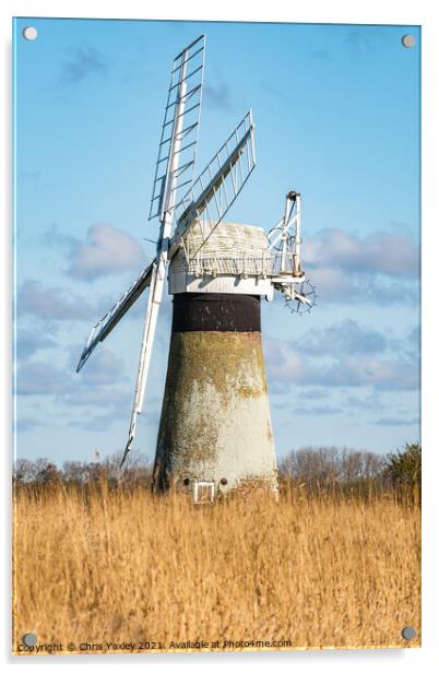 St Benets Drainage Mill, Thurne, Norfolk Acrylic by Chris Yaxley