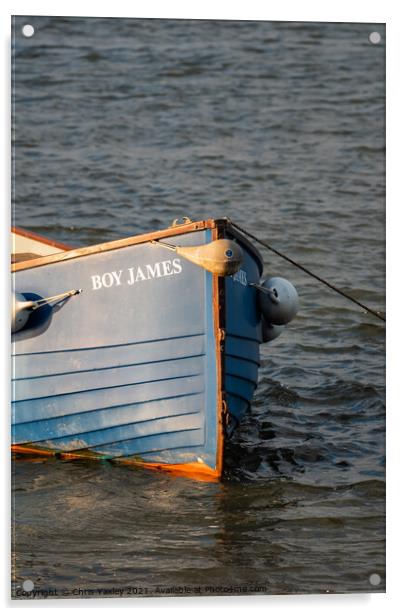 Boy James boat, Wells-Next-The-Sea, Norfolk Acrylic by Chris Yaxley