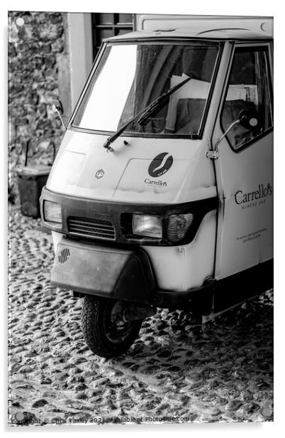 Carello's coffee van, Norwich Acrylic by Chris Yaxley