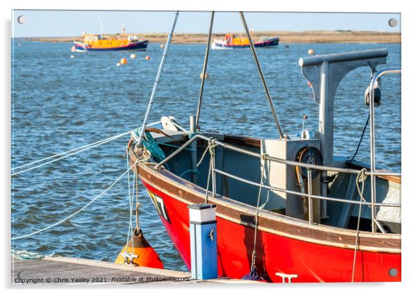 Commercial fishing boat, Wells-Next-The-Sea Acrylic by Chris Yaxley