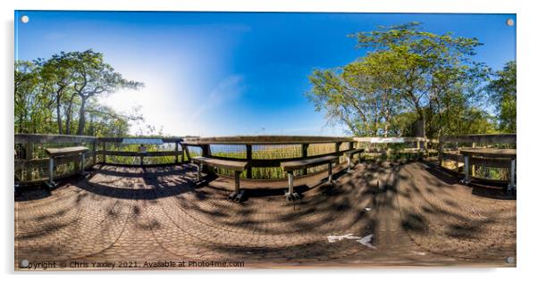 360 degree panorama across Filby Broad from the pu Acrylic by Chris Yaxley