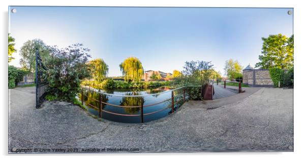 360 degree panorama of the footpath along the Rive Acrylic by Chris Yaxley