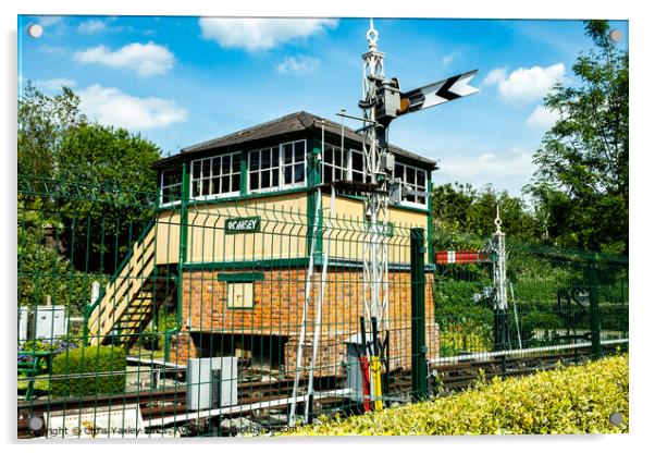 Romsey railway signal box, Hampshire Acrylic by Chris Yaxley