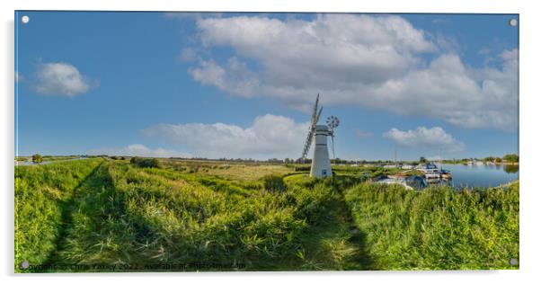 A full 360 panorama of Thurne Mouth, Norfolk Broads Acrylic by Chris Yaxley