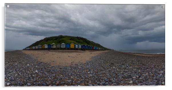 Full 360 panorama of Cromer Beach huts, Norfolk coast Acrylic by Chris Yaxley