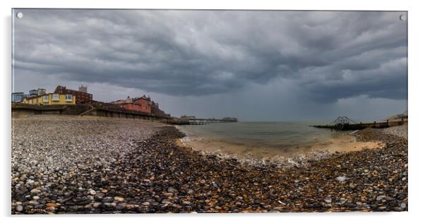 360 panorama of Cromer beach on the North Norfolk Coast Acrylic by Chris Yaxley