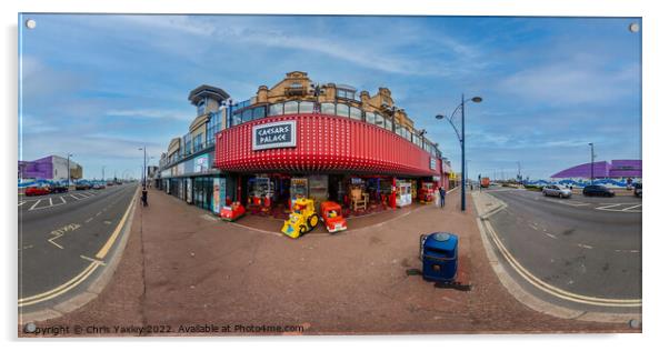 Full 360 panorama of Great Yarmouth seafront, Norfolk Acrylic by Chris Yaxley