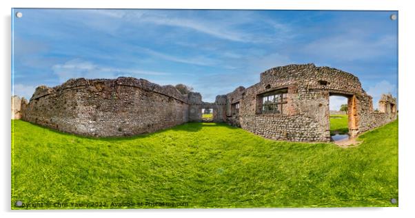 360 panorama of Baconsthorpe Castle, Norfolk Acrylic by Chris Yaxley