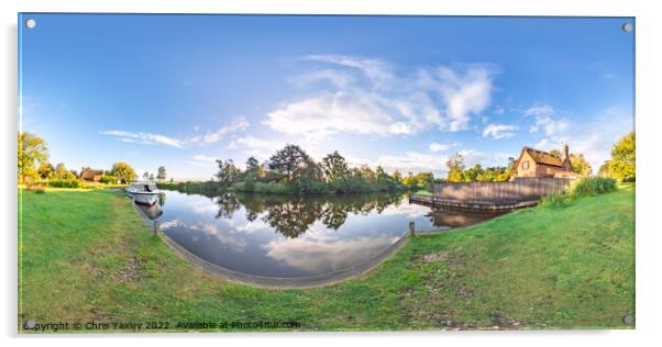 360 panorama from the bank of the River Ant, Irstead Shoals Acrylic by Chris Yaxley