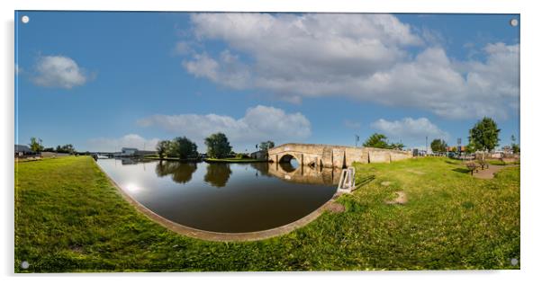 360 panorama from the bank of the River Thurne at Potter Heigham Acrylic by Chris Yaxley