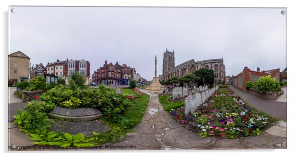 360 panorama of Cromer church, Norfolk Acrylic by Chris Yaxley