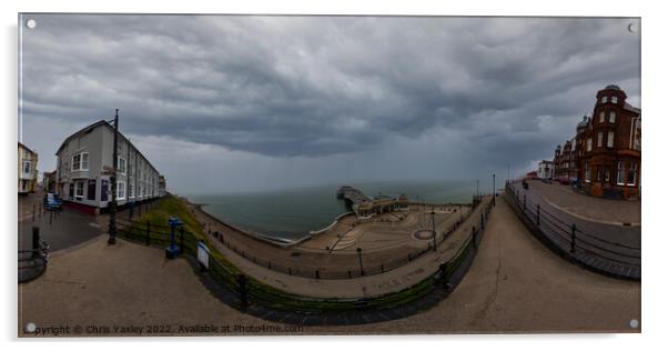 360 panorama captured in the seaside town of Cromer, North Norfolk Coast Acrylic by Chris Yaxley