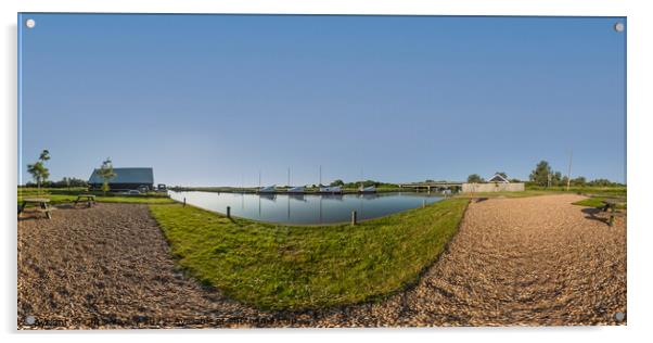 360 panorama captured on the bank of the River Thurne in Potter Heigham, Norfolk Broads Acrylic by Chris Yaxley