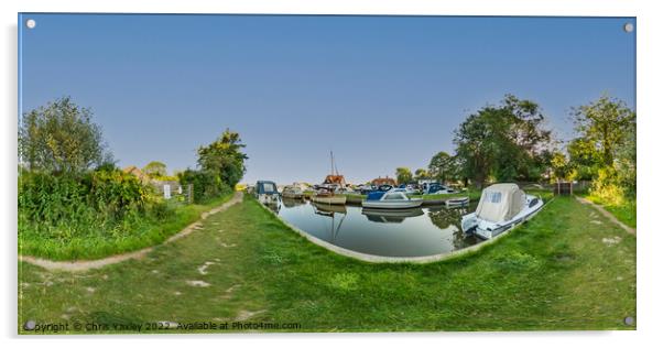 360 panorama at Thurne Dyke in the Norfolk Broads Acrylic by Chris Yaxley