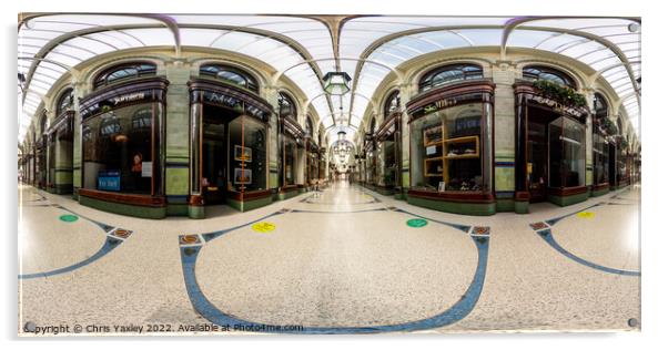 360 panorama of The Royal Arcade in the city of Norwich, Norfolk Acrylic by Chris Yaxley