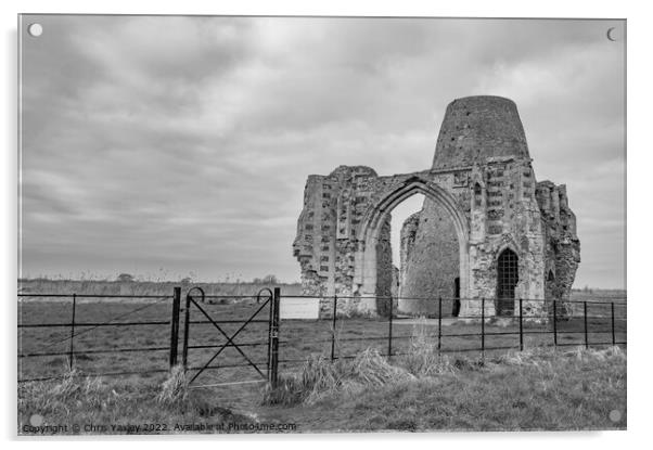 St Benet’s Abbey, Norfolk Acrylic by Chris Yaxley