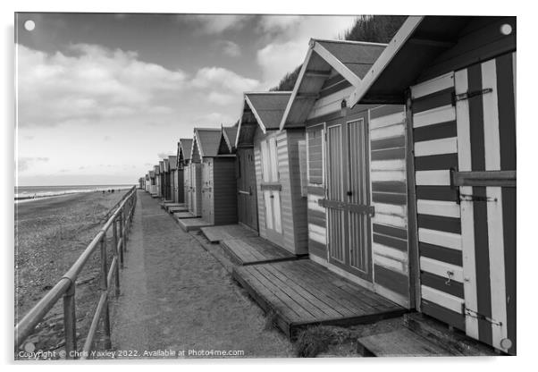 Cromer Beach Huts on the Norfolk Coast Acrylic by Chris Yaxley