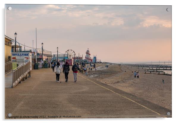 Hunstanton Promenade, Norfolk Coast Acrylic by Chris Yaxley