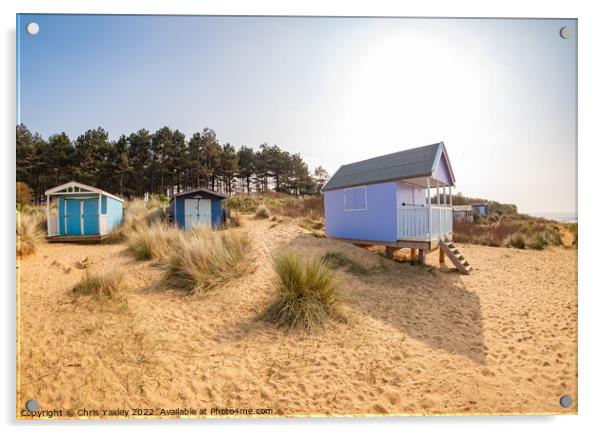 Hunstanton beach huts Acrylic by Chris Yaxley