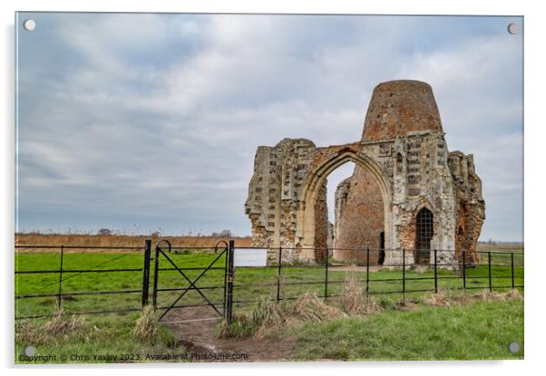 St Benet’s Abbey, Norfolk Broads Acrylic by Chris Yaxley