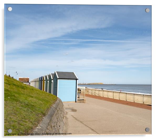 Gorleston Beach Huts, Norfolk Acrylic by Chris Yaxley
