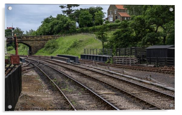 The North York Moors railway Acrylic by Chris Yaxley