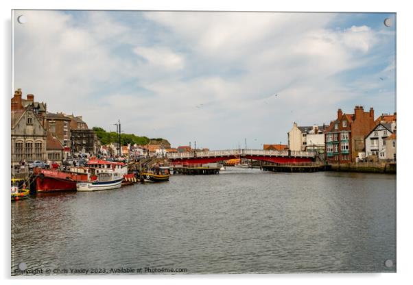 The River in the seaside town of Whitby, North Yorkshire Acrylic by Chris Yaxley