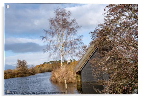 Wooden boat shed on the RIver Ant Acrylic by Chris Yaxley