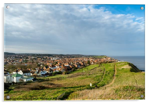 High up view over Sheringham, Norfolk Acrylic by Chris Yaxley