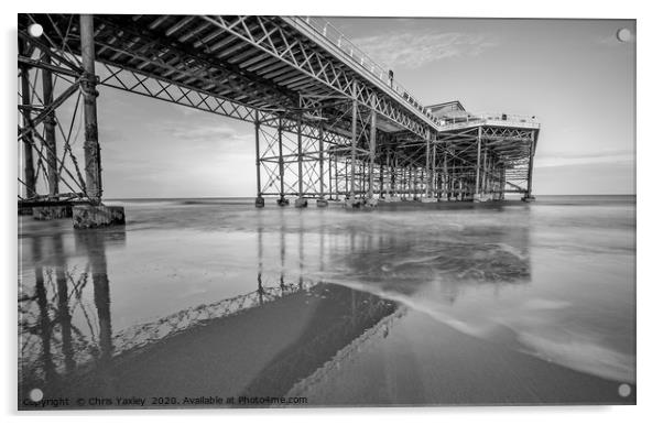 Cromer pier and beach, along exposure Acrylic by Chris Yaxley