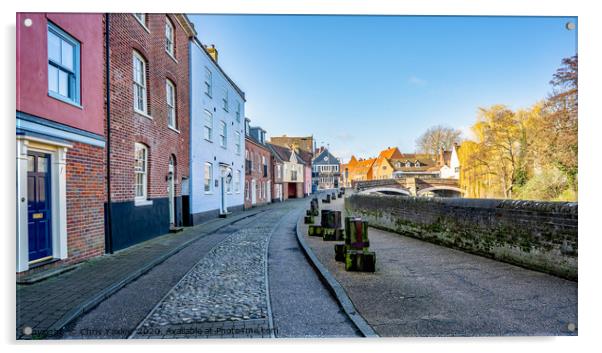 Historic Quayside, Norwich Acrylic by Chris Yaxley
