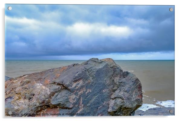 Erosion prevention, Happisburgh beach Acrylic by Chris Yaxley