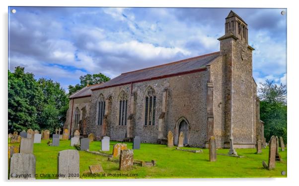 St Peter's Church in Smallburgh, Norfolk Acrylic by Chris Yaxley