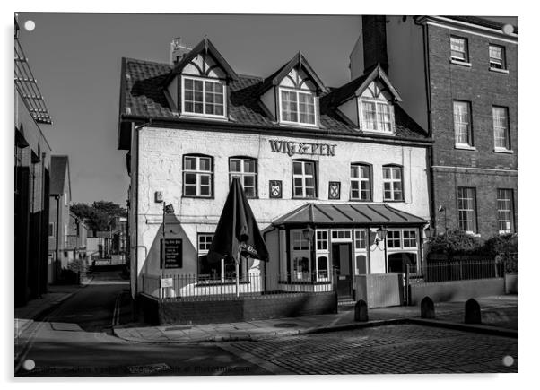 Wig & Pen pub, Norwich Acrylic by Chris Yaxley