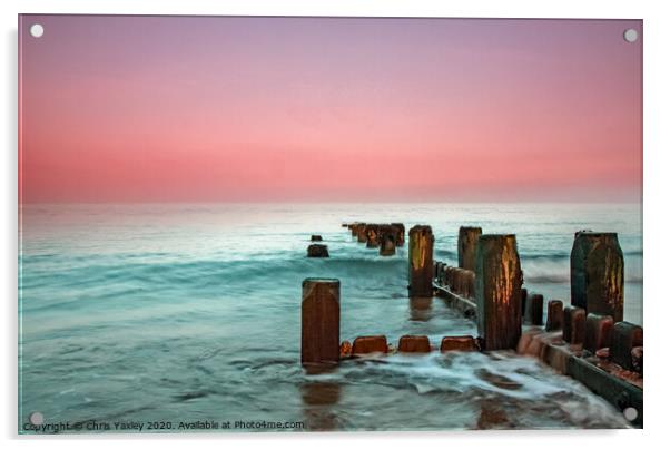 Long exposure of Cart Gap Beach on the Norfolk coast Acrylic by Chris Yaxley